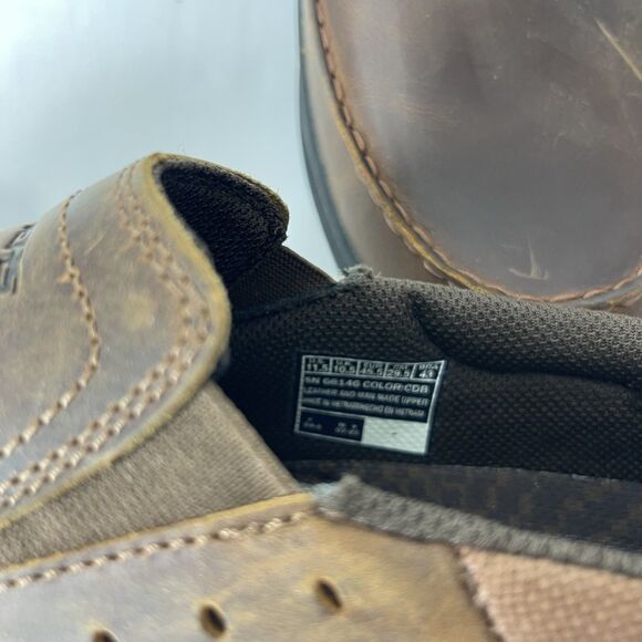 Skechers Seveno Men's 11.5 Brown Shoe Leather Relaxed Fit Classic Slip On Shoes - Picture 6 of 8